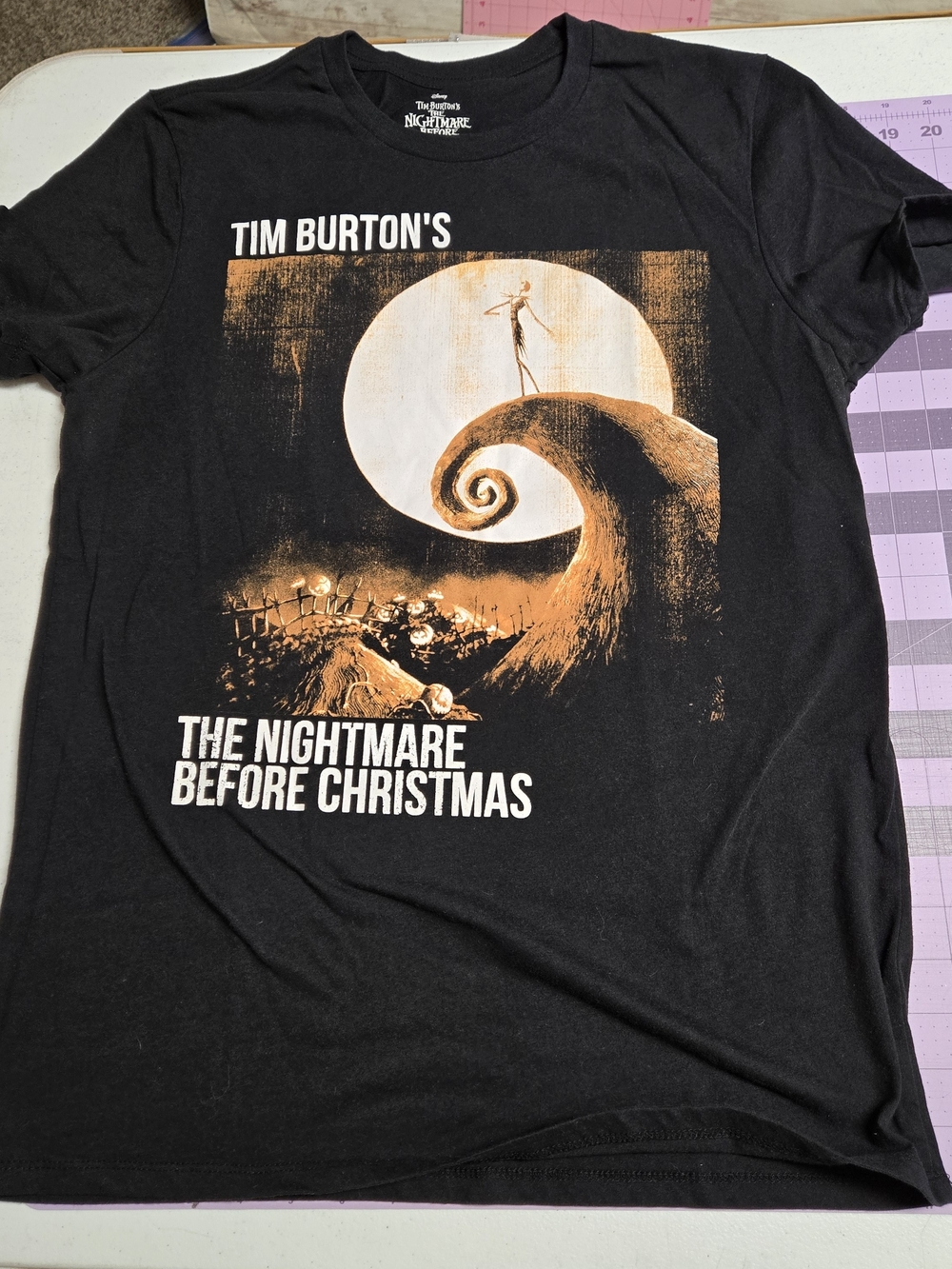 Disney Tim Burton Nightmare Before Christmas Jack Skellington T-Shirt M